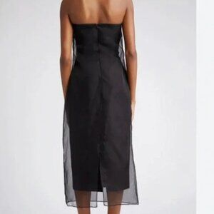 GAUGE81 Punta Midi Gauze lace dress in Black Size Small bandeau - Original  $550